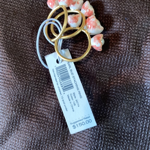 COPY - NWT “pearl bud” stacking rings” - Picture 6 of 6